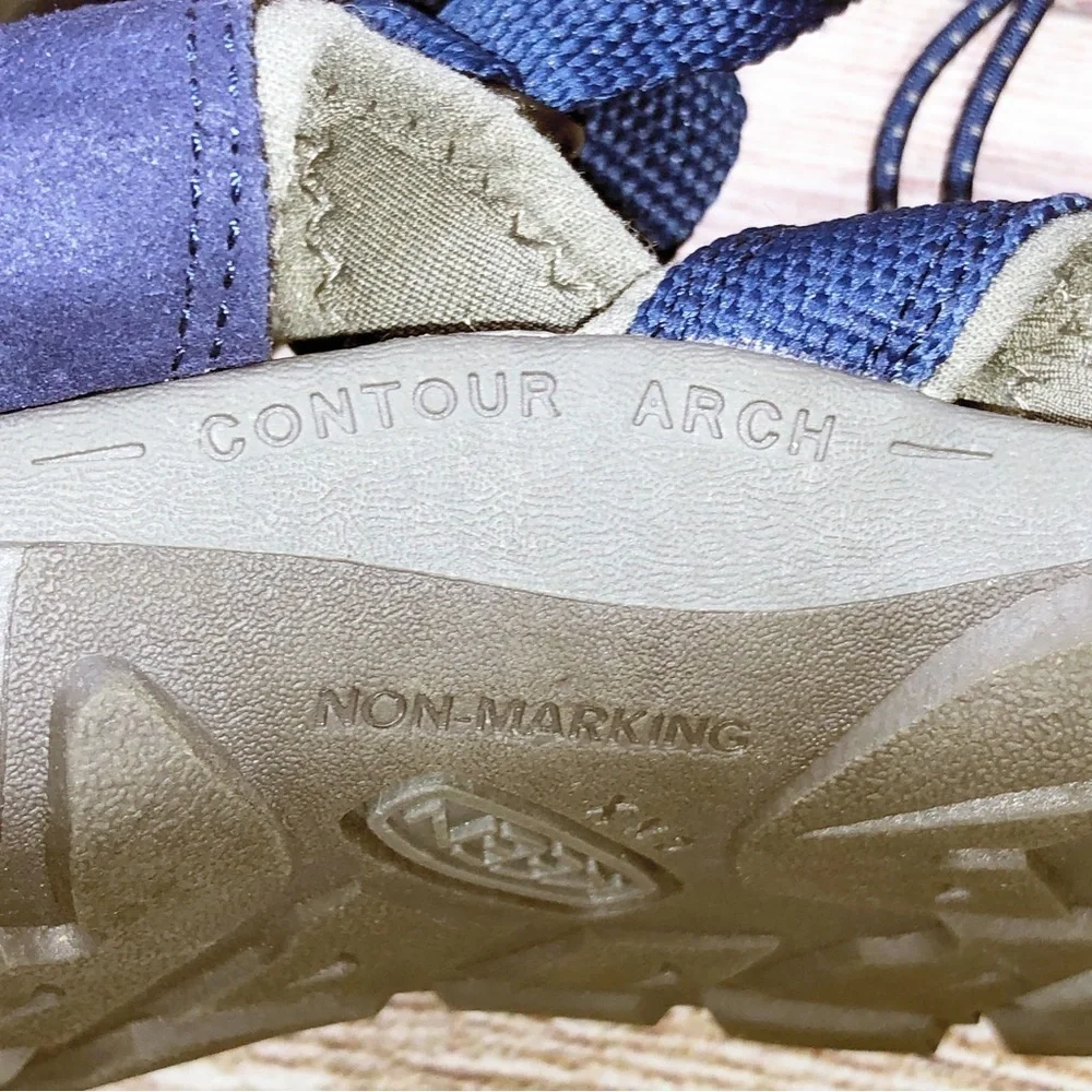 Kids Blue and Grey Outdoor Sandals Size 5
